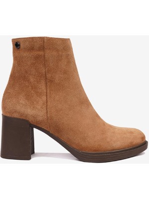 Greyder Kadın Taba Süet Hakiki Deri Topuklu Bot 5K2UB72047