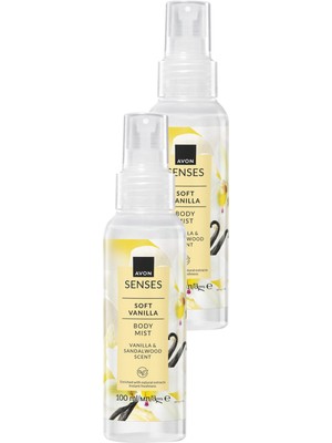Avon Soft Vanilla Vanilya ve Sandal Ağacı Kokulu Vücut Spreyi 100 Ml. İkili Set