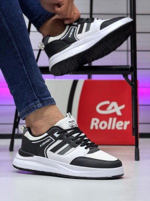 Homiro Erkek Anorak Fuspetli Spor Ayakkabı - Beyaz Siyah