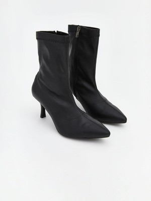 Lc Waikiki Yeni Sezon Deri Görünümlü Kadın Topuklu Bot