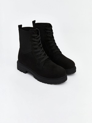 Lc Waikiki Yeni Sezon Süet Görünümlü Bağcıklı Kadın Bot