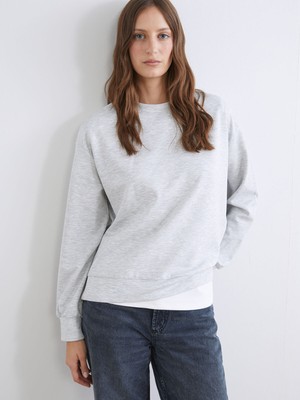 Lc Waikiki Yeni Sezon Bisiklet Yaka Oversize Kadın Sweatshirt