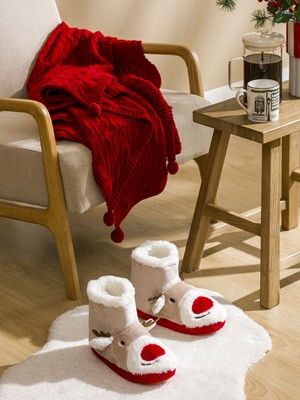 Lc Waikiki Yeni Sezon Geyik Figürlü Kadın Ev Botu