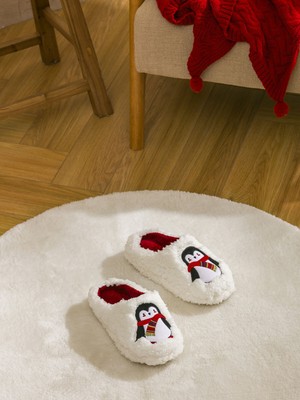 Lc Waikiki Yeni Sezon Penguen Nakışlı Kadın Ev Terliği