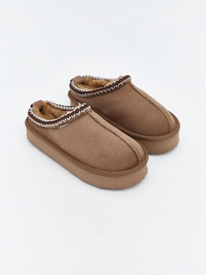 Lc Waikiki Yeni Sezon Süet Görünümlü Kız Çocuk Ev Ayakkabısı