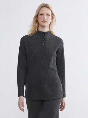 Lc Waikiki Yeni Sezon Dik Yaka Simli Bluz