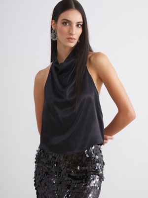 Lc Waikiki Yeni Sezon Halter Yaka Saten Bluz