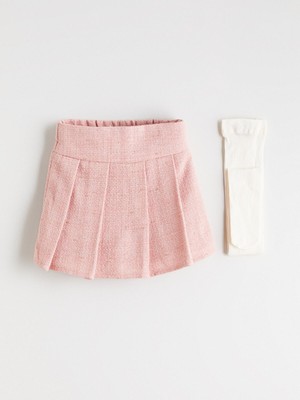 Lc Waikiki Yeni Sezon Beli Lastikli Pileli Tüvit Kız Çocuk Şort Etek