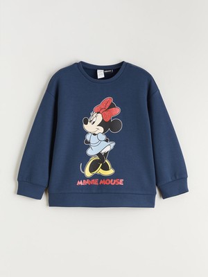 Lc Waikiki Yeni Sezon Minnie Mouse Baskılı Kız Çocuk Sweatshirt