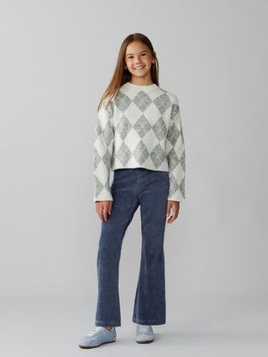 Lc Waikiki Yeni Sezon Beli Lastikli Ispanyol Paça Kadife Kız Çocuk Tayt