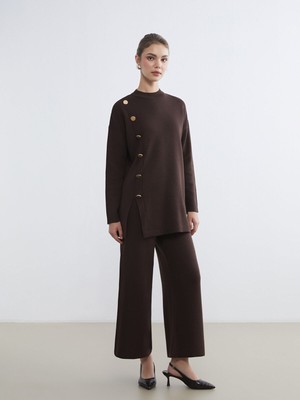 Lc Waikiki Yeni Sezon Beli Lastikli Geniş Paça Kadın Triko Pantolon