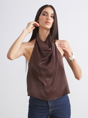 Lc Waikiki Yeni Sezon Halter Yaka Saten Bluz