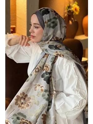 Modakaşmir Fiori Desen Lina Şal 80 x 190 cm Kadınlar için Günlük Kullanımda Şık ve Rahat