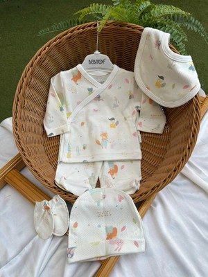 bebexy Tilki Desenli 6 Parça Zıbın Takımı