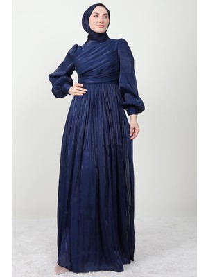 Giza Store Ipek Tesettür Elbise Lacivert