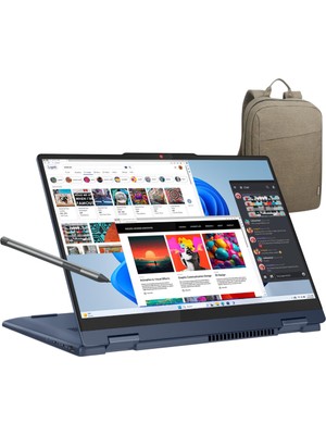 Lenovo Ideapad 5 14IRH9 Intel Core I5 13420H 8gb 512GB SSD 14" Wuxga (Dokunmatik Ekran) Windows 11 Home Taşınabilir Bilgisayar + Lenovo Haki Sırt Çanta/kalem