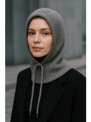 Remsa Kadın Triko Balaklava Bere Şapka Rkşbyn-05 Antrasit