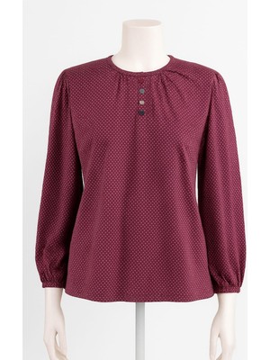 Döne Gözübek Kadıngiyim Pembepuantiyeliuzunkollukışlık Pamuklu Annepenyesi