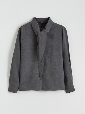 Lc Waikiki Yeni Sezon Şal Yaka Modal Karışımlı Kadın Gömlek