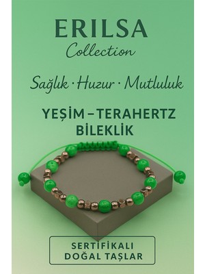 Erilsa Sertifikalı Terahertz Yeşim Taşı Bileklik – Sağlık, Huzur ve Mutluluk Veren Doğal Taş