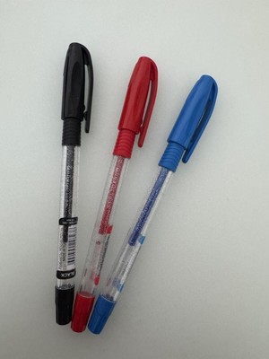 Pensan Jel Kalem Jely 1.0 mm Glıtter Simli 3lü Siyah Kırmızı Mavi