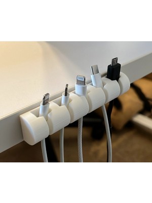 Bombyx Mori Kablo Düzenleyici Kablo Tutucu Kablo Sabitleyici Plastik 5 Kablo Koyulabilir