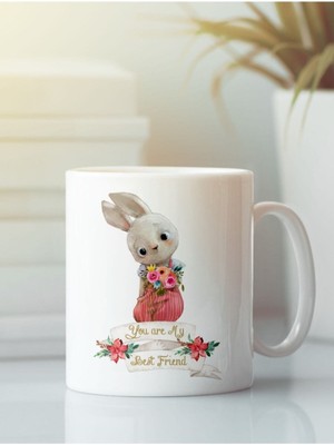 Beyaz Kupa Bardak G185 Aşk Dostluk Arkadaşlık Sevgi Kardeşlik Doğumgünü