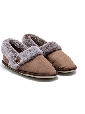 Twigy Niki Kadın Peluş Ev Ayakkabısı Kahverengi 37/41