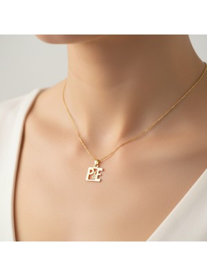 TabiTela 8 ayar altın kolye ucu E&P GM11261 0.5 gr