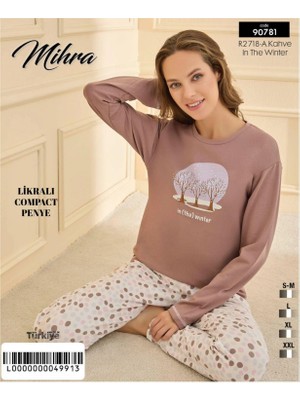 Daniska Mihra 90781 Kadın Ayıcıklı Uzun Kol Pijama Takımı