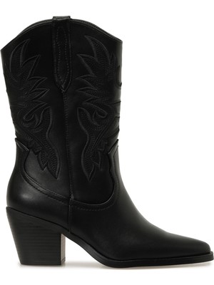 Butigo 24K-1002 5pr Siyah Kadın Kovboy Bot