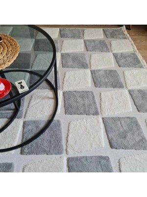 Cool Halı Lotus 8004 Krem Salon Halısı Yumuşak Dokulu Koridor Halısı Kalın Halı Yolluk Dokuma Makine Halısı