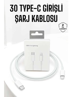 Shopwave Iphone Uyumlu Ios Uyumlu Lightning Hızlı Şarj Tye C Lightning Şarj Kablosu