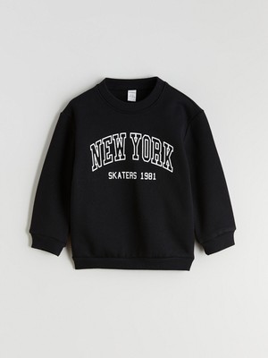 Lc Waikiki Yeni Sezon Bisiklet Yaka New York Baskılı Erkek Çocuk Sweatshirt