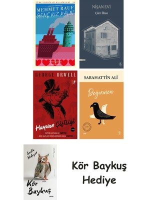 Alfa Yayınları Genç Kız Kalbi + Nişan Evi + Hayvan Çiftliği + Değirmen + Kör Baykuş