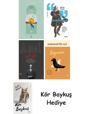 Alfa Yayınları Göl Saatleri + Montaigne + Nat Tate + Değirmen + Kör Baykuş
