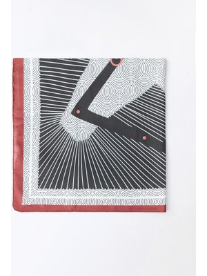 Jimmy Key Siyah At Figürlü Eşarp