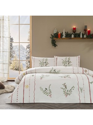 Taç Mistovia Glow Ranforce Çift Kişilik Nevresim Takımı Beyaz