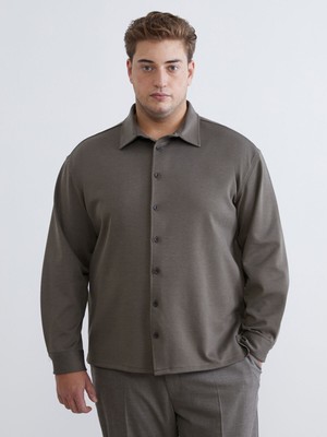 Lc Waikiki Yeni Sezon Büyük Beden Regular Fit Uzun Kollu Erkek Gömlek