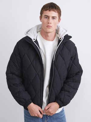 Lc Waikiki Yeni Sezon Standart Kalıp Kapüşonlu Erkek Şişme Mont