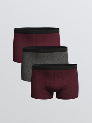 Lc Waikiki Yeni Sezon Büyük Beden Standart Kalıp Pamuklu Esnek Erkek Boxer 3'lü