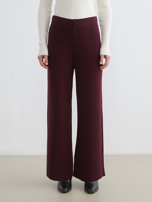 Lc Waikiki Yeni Sezon Beli Lastikli Geniş Paça Kadın Triko Pantolon