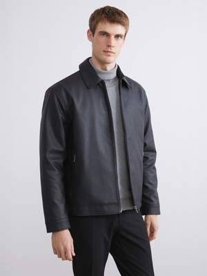 Lc Waikiki Yeni Sezon Gömlek Yaka Suni Deri Erkek Mont