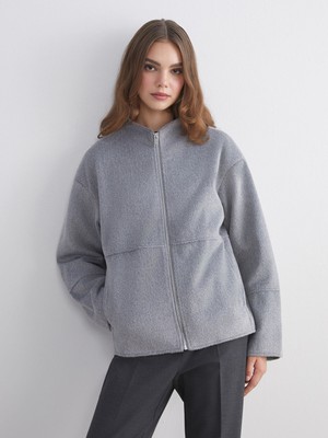 Lc Waikiki Yeni Sezon Dik Yaka Kadın Kaşe Mont