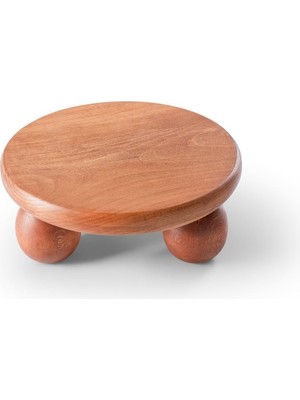 Mena Rise Büyük Boy El Yapımı Ahşap Sunum – Top Ayaklı Şık Sunum Tahtası ve Tabağı, Sofra Servis Sunumluk, Dekoratif AHŞAP,%100 Dayanıklı ve Uzun Ömürlü El Yapımı Tasarım