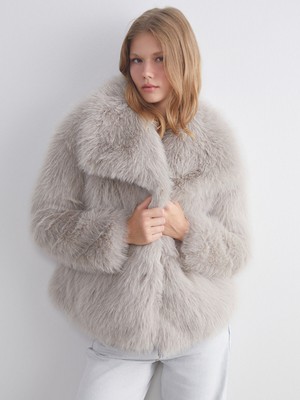 Lc Waikiki Yeni Sezon Ceket Yaka Kadın Kürk Mont