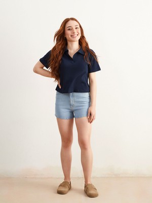 Lc Waikiki Yeni Sezon Petite Dar Fit Kadın Jean Şort