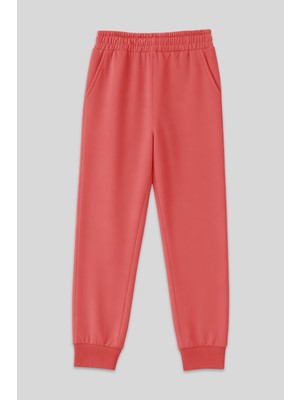 Tommy Life Pudra Yüksek Bel Jogger Rahat Form Manşetli Kadın Eşofman Alt - 94561
