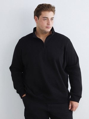 Lc Waikiki Yeni Sezon Büyük Beden Dik Yaka Erkek Sweatshirt