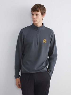 Lc Waikiki Yeni Sezon Dik Yaka Real Madrid Baskılı Erkek Sweatshirt